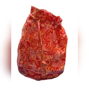 Vera Bradley Ditty Drawstring Wet Bag Waterproof Lining Swimsuit